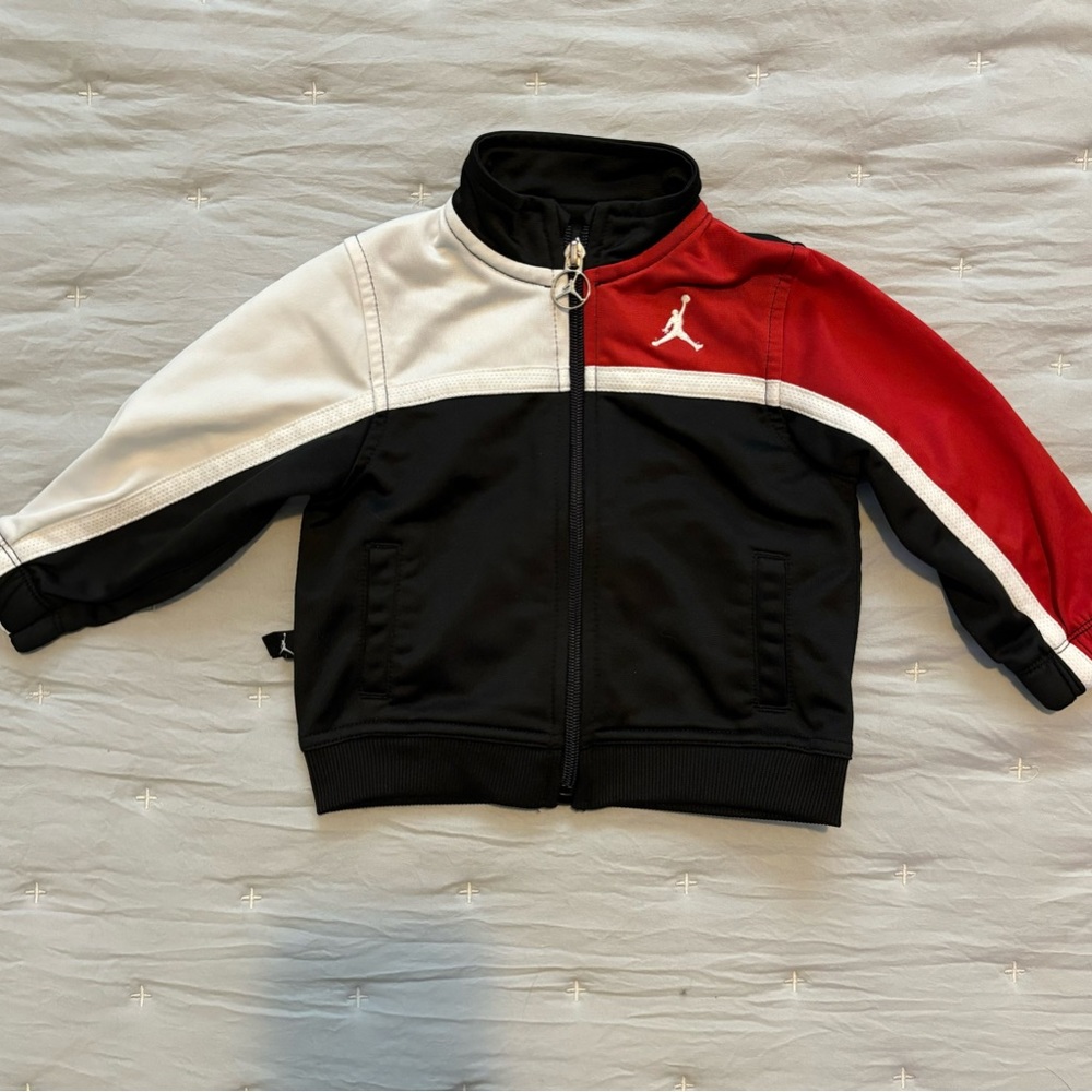 Red and Black Jordan Baby Zip Up Jacket 6-9 Months